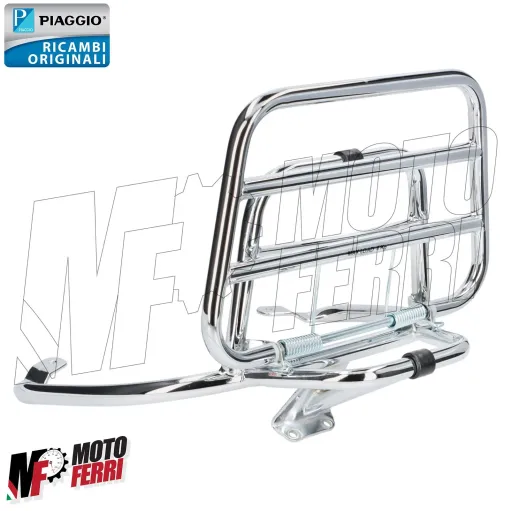 MF7418 Portapacchi Posteriore Cromo Originale Vespa Primavera Sprint 50 125 150
