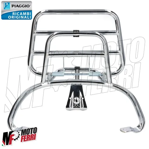 MF7418 Portapacchi Posteriore Cromo Originale Vespa Primavera Sprint 50 125 150