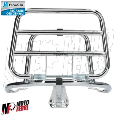 MF7418 Portapacchi Posteriore Cromo Originale Vespa Primavera Sprint 50 125 150