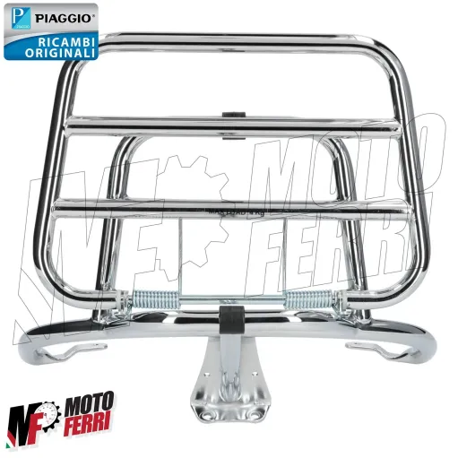 MF7418 Portapacchi Posteriore Cromo Originale Vespa Primavera Sprint 50 125 150