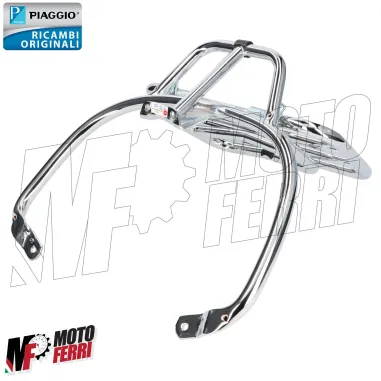 MF7418 Portapacchi Posteriore Cromo Originale Vespa Primavera Sprint 50 125 150