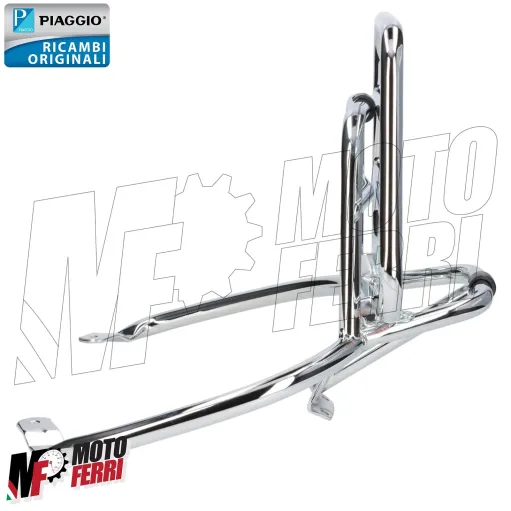 MF7418 Portapacchi Posteriore Cromo Originale Vespa Primavera Sprint 50 125 150