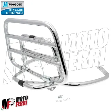 MF7418 Portapacchi Posteriore Cromo Originale Vespa Primavera Sprint 50 125 150