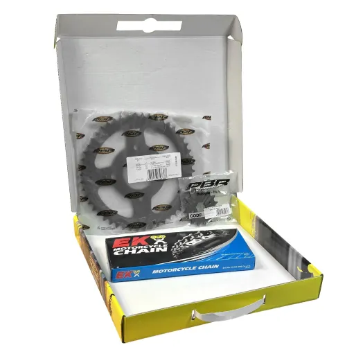 MF7420 Kit Catena Corona 50 Pignone 16 Honda XL 125 R Paris Dakar 125 1983/1991