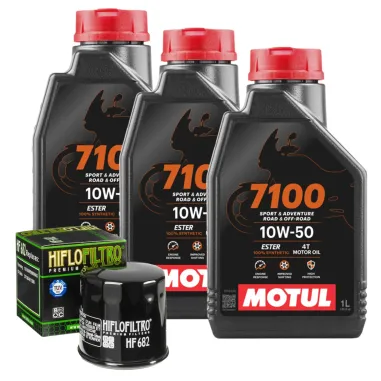 MF7438 Tagliando Benelli TRK 702 / X 2023 2024 - 3L Olio Motul 7100 10W50 Filtro