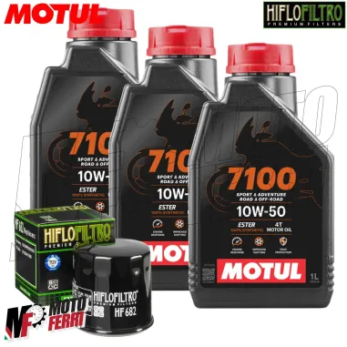 MF7438 Tagliando Benelli TRK 702 / X 2023 2024 - 3L Olio Motul 7100 10W50 Filtro