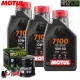 MF7438 Tagliando Benelli TRK 702 / X 2023 2024 - 3L Olio Motul 7100 10W50 Filtro
