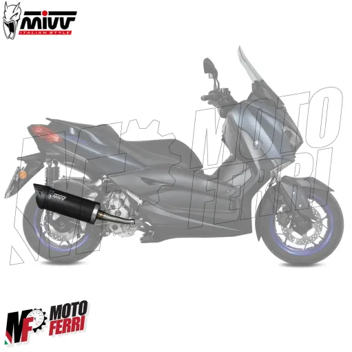 MF3484 Marmitta Terminale Mivv Mover Yamaha XMax 300 2021 / 2024 Inox Omologato