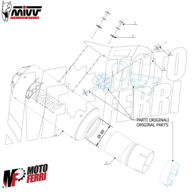 MF7439 Scarico Marmitta MIVV MK3 per BMW S1000RR 2019 - 2026 Carbonio Omologato