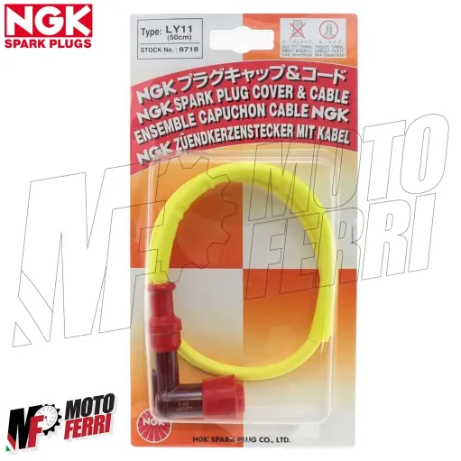 MF0807 Cavo Candela Silicone Giallo NGK Racing Pipetta Vespa 125 150 200 PX PE