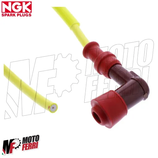MF0807 Cavo Candela Silicone Giallo NGK Racing Pipetta Vespa 125 150 200 PX PE