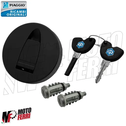 MF7477 Kit Chiavi Serrature Completa Originale Piaggio Beverly 125 mod 2013 / 2015