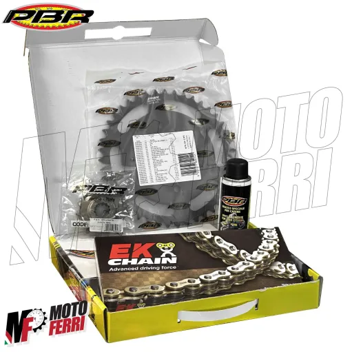 MF7481 Kit Trasmissione PBR Kawasaki Z750 2004/2012 Corona 43 Pignone 15 Catena