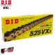 MF1902 Catena Trasmissione DID VX3 Moto Passo 525 Maglie 120 Oro Gold con X-Ring