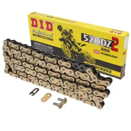 MF7484 Catena DID DZ2 Passo 520 Moto Cross Enduro Senza ORing 120 Maglie Oro