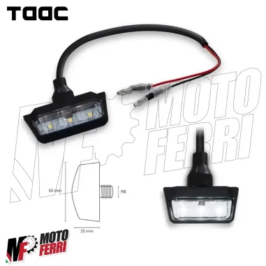 MF7486 Luce Targa Portatarga TAAC Moto Led Universale Omologata 50x25mm