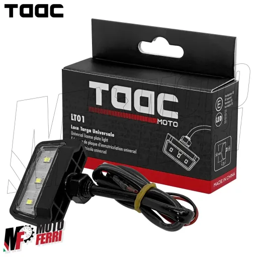 MF7486 Luce Targa Portatarga TAAC Moto Led Universale Omologata 50x25mm