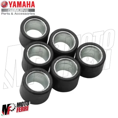 MF7491 Kit 6 Rulli Variatore Originale Yamaha Aerox BWS / MBK Booster Nitro 50