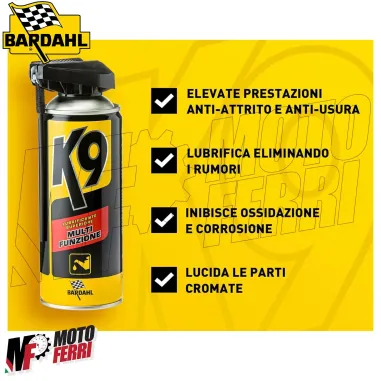 MF7496 Spray Lubrificante Multiuso Sbloccante Bardahal K9 Multi Funzione 400ml