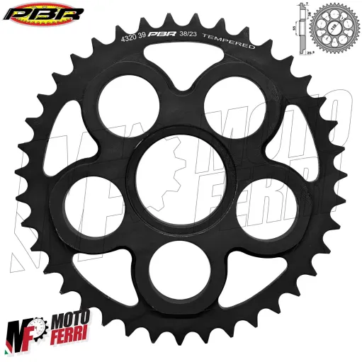 MF5830 Corona PBR 39 Denti Passo 525 Ducati Monster S2R 1000 mod 2006/2008