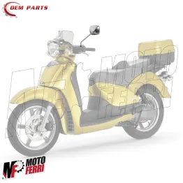 MF7553 Specchietto Sinistro Cromato Aprilia Scarabeo 125 150 200 Rotax 1999-2004 2