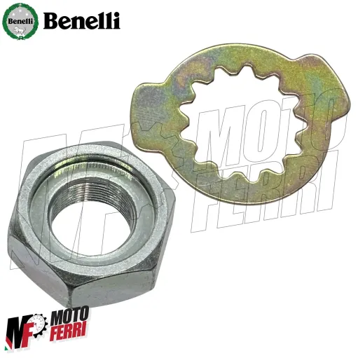 MF7556 Dado + Rondella Sicureza Pignone Originale Benelli TRK 502 / 502X (17-24)