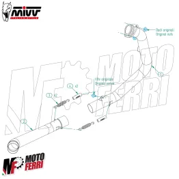 MF7568 Collettore MIVV Inox - Husqvarna 401 Svartpilen / Vitpilen 2021 2022 2023 2