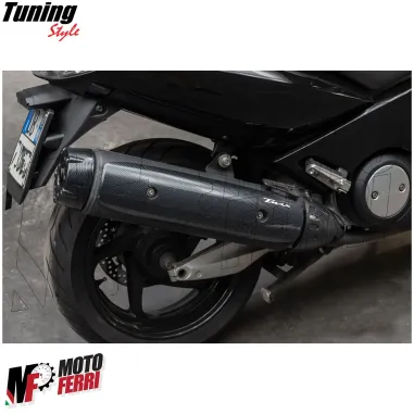 MF3204 Protezione Collettore Marmitta Carbon Look Yamaha TMax 500 da 2001 a 2007