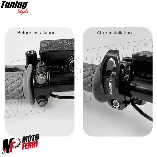 MF7650 Gancio Porta Casco Borsa Keeway RKF 125 / V302 C - Alluminio CNC Nero