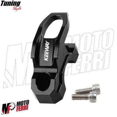 MF7650 Gancio Porta Casco Borsa Keeway RKF 125 / V302 C - Alluminio CNC Nero