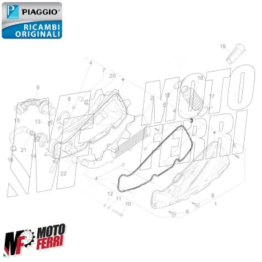 MF7652 Guarnizione Cassa Filtro Aria Piaggio Liberty 50 125 150 iGet 2015 / 2024