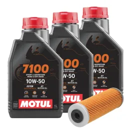 MF1787 Tagliando KTM 890 Duke 2021/2024 - 3L Olio Motul 7100 10W50 + Filtro