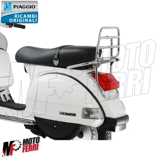 MF7672 Portapacchi Posteriore Cromato Originale Vespa PX 125 150 200 Arcob Disco