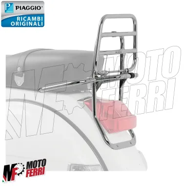 MF7672 Portapacchi Posteriore Cromato Originale Vespa PX 125 150 200 Arcob Disco