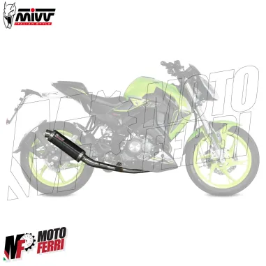 MF7673 Scarico Completo MIVV GP Keeway RKF 125 - 2021 2022 2023 2024 Inox Nero