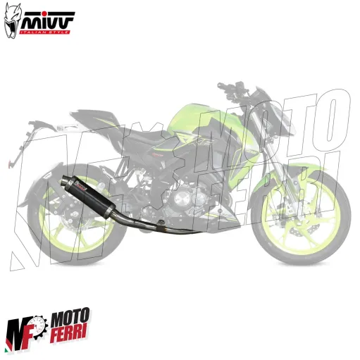MF7673 Scarico Completo MIVV GP Keeway RKF 125 mod 2021 2022 2023 2024 Inox Nero