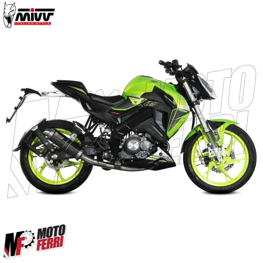 MF7673 Scarico Completo MIVV GP Keeway RKF 125 mod 2021 2022 2023 2024 Inox Nero