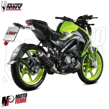 MF7673 Scarico Completo MIVV GP Keeway RKF 125 mod 2021 2022 2023 2024 Inox Nero