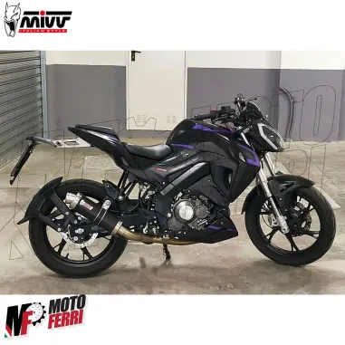 MF7673 Scarico Completo MIVV GP Keeway RKF 125 mod 2021 2022 2023 2024 Inox Nero