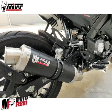 MF7673 Scarico Completo MIVV GP Keeway RKF 125 mod 2021 2022 2023 2024 Inox Nero