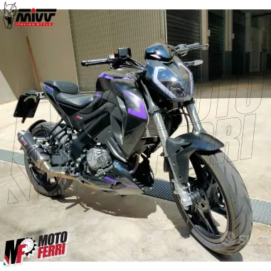 MF7673 Scarico Completo MIVV GP Keeway RKF 125 mod 2021 2022 2023 2024 Inox Nero