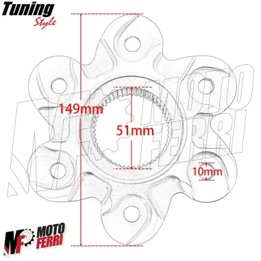MF7678 Flangia Corona Rosso Ducati Monster Multistrada 1200 1260 Supersport 950