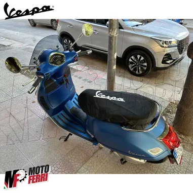 MF5356 Coprisella Impermeabile Nero per Vespa GTS Super Primavera Sprint LX S PX