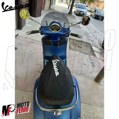 MF5356 Coprisella Impermeabile Nero per Vespa GTS Super Primavera Sprint LX S PX