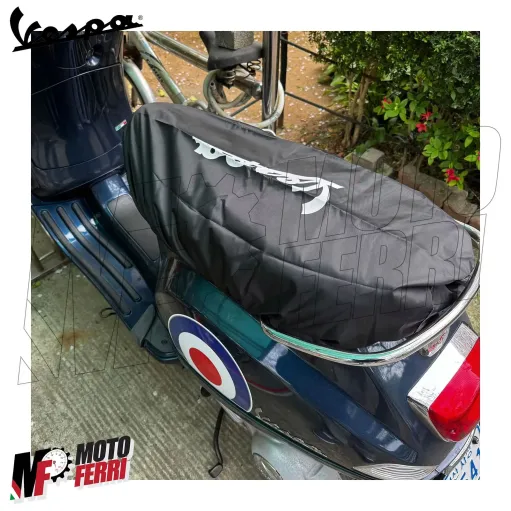 MF5356 Coprisella Impermeabile Nero per Vespa GTS Super Primavera Sprint LX S PX