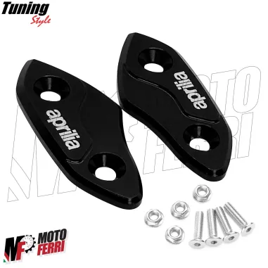 MF7685 Tappi Coperchi Specchietti Aprilia RSV4 1000 1100 / RS660 CNC Nero