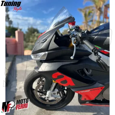 MF7685 Tappi Coperchi Specchietti Aprilia RSV4 1000 1100 / RS660 CNC Nero