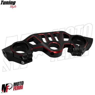 MF7692 Piastra Sterzo Racing Aprilia RS660 2021 2022 2023 2024 CNC Nero Rosso