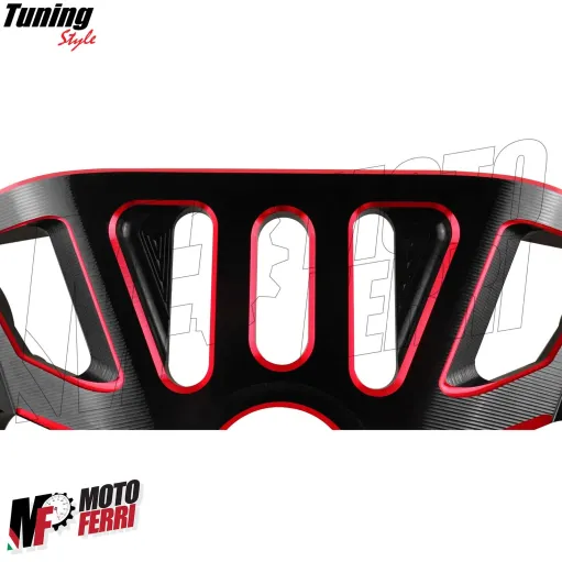 MF7692 Piastra Sterzo Racing Aprilia RS660 2021 2022 2023 2024 CNC Nero Rosso