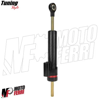 MF7696 Ammortizzatore di Sterzo Regolabile Universale Moto Carbon Look 250mm